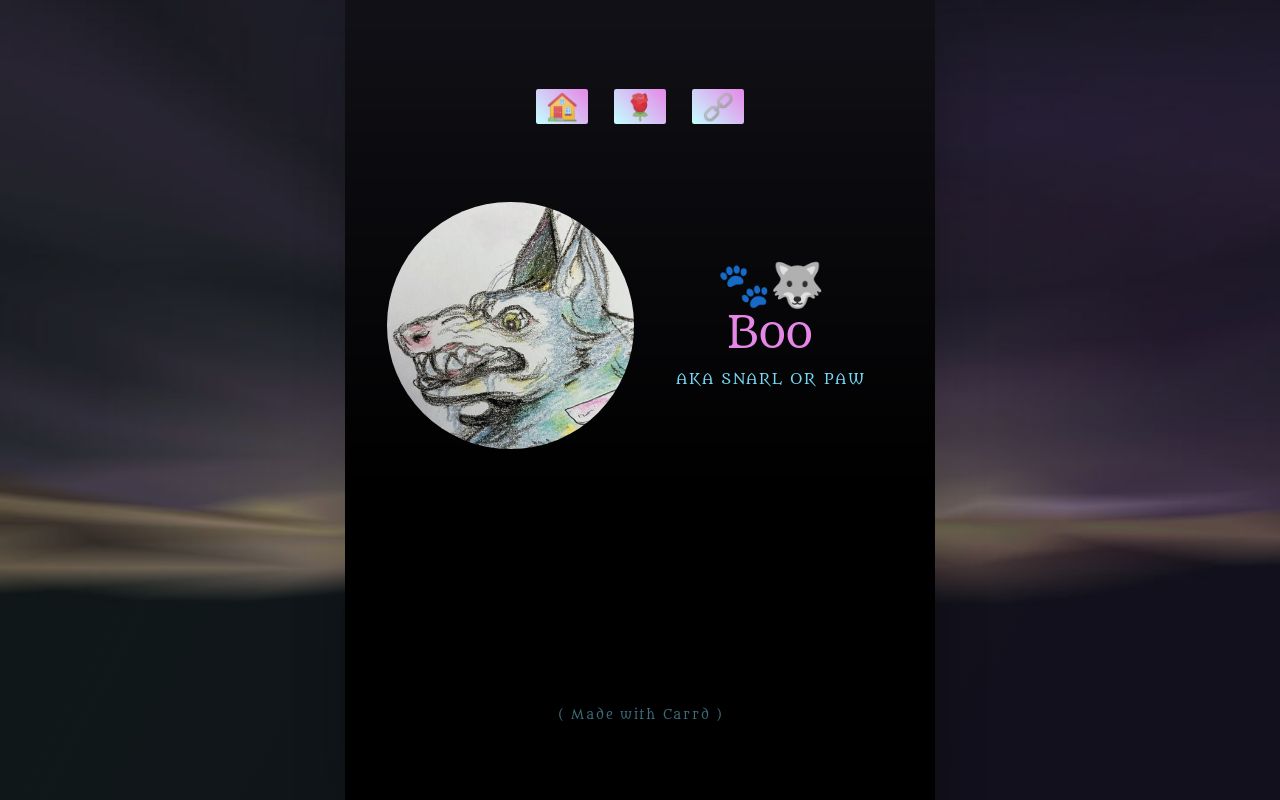 Carrd profile picture for @snarl
